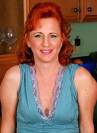 All Natural Red Headed Milf Shows Off Her Sexy Feet And Hairy Pussy